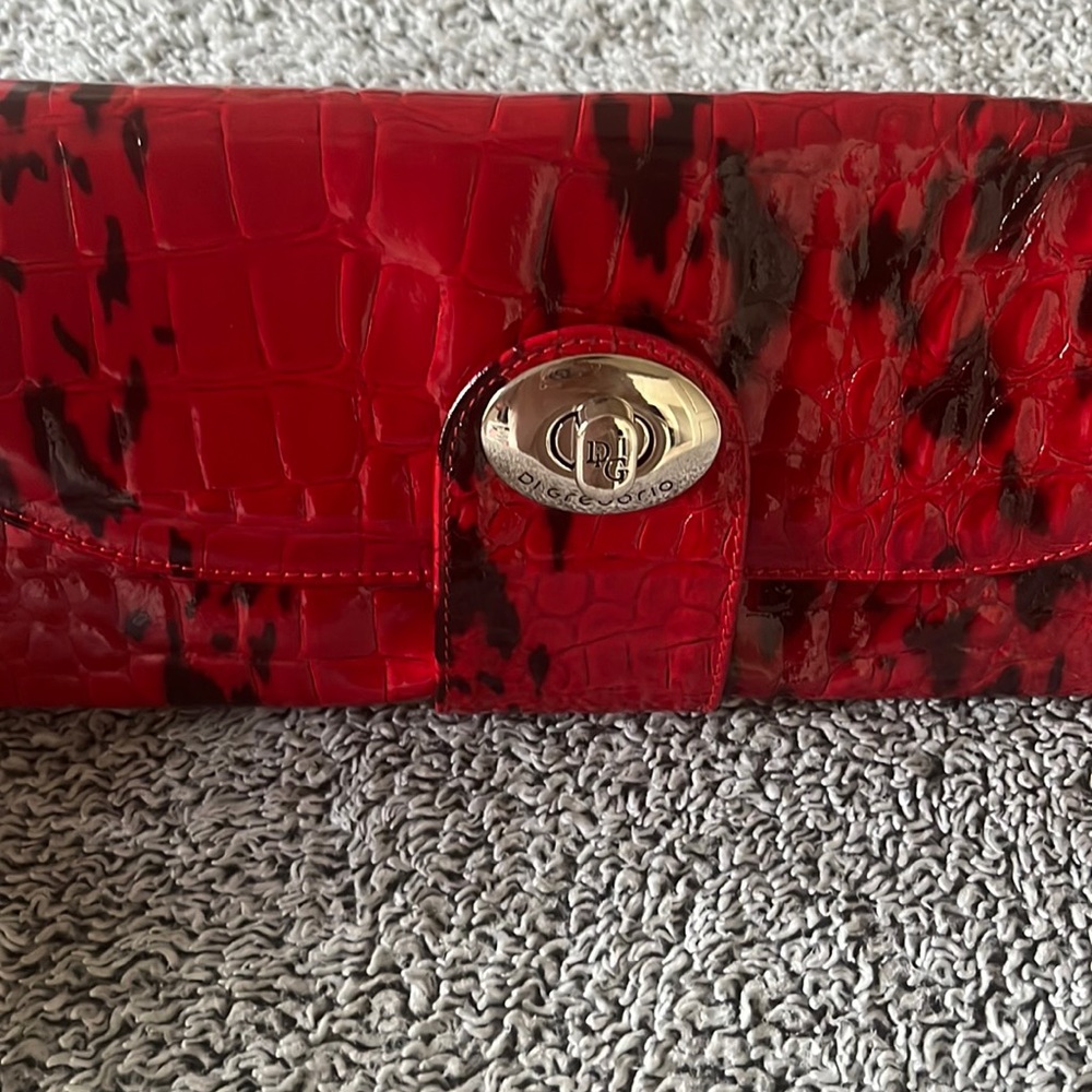 Black & red leather Digregorio bag